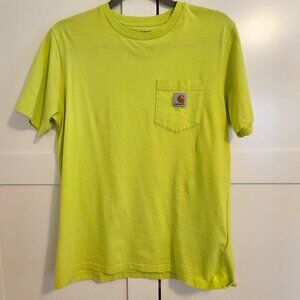 Men's Small Carhartt Work in Progress Pocket T-Shirt Lime
